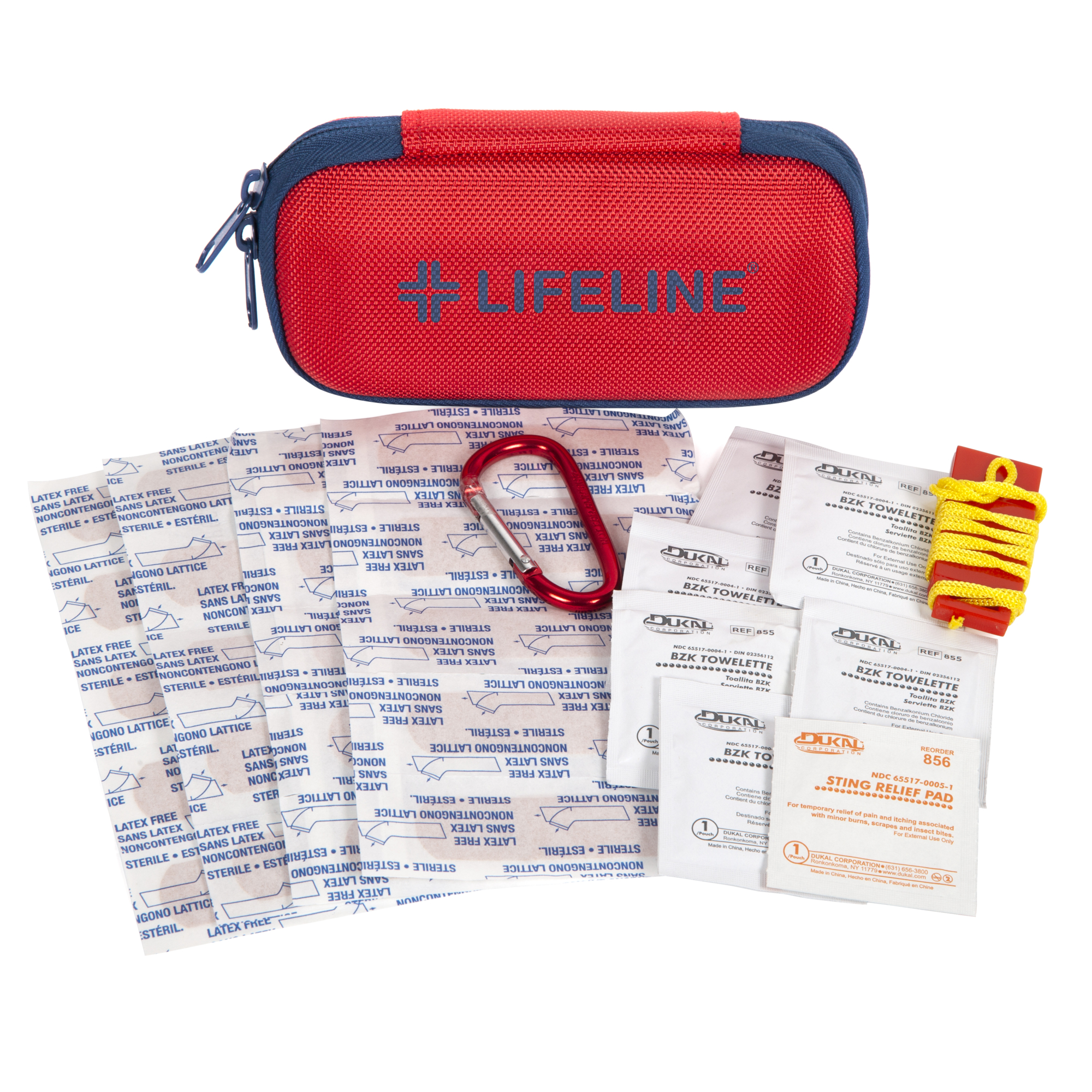 Lifeline Small Hard-Shell Foam First Aid Kit - 30 Pieces, Durable Case, Compact Size, Model# 4402